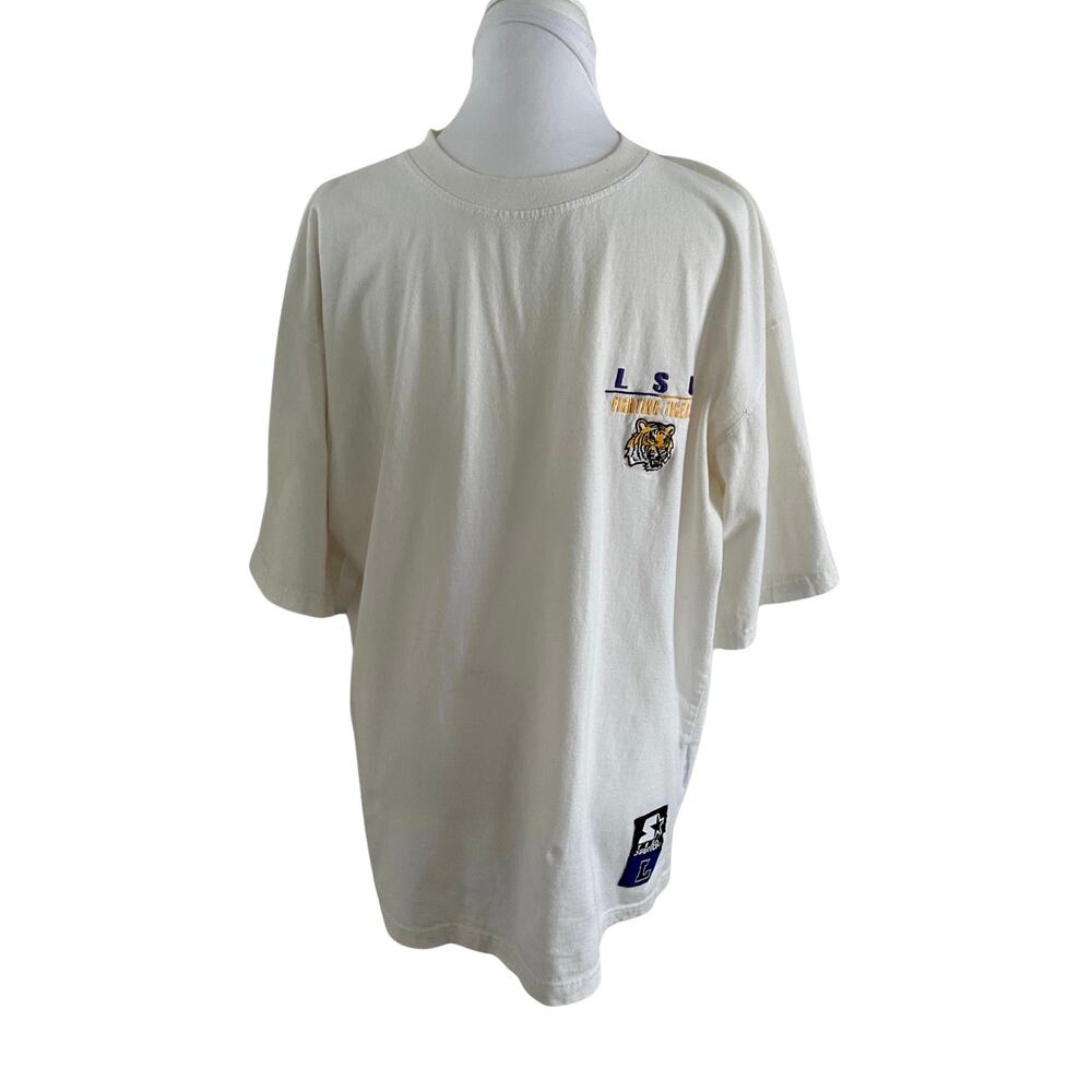 VTG Team Starter LSU Tigers Short Sleeve Crew Neck Oversized Tee I L